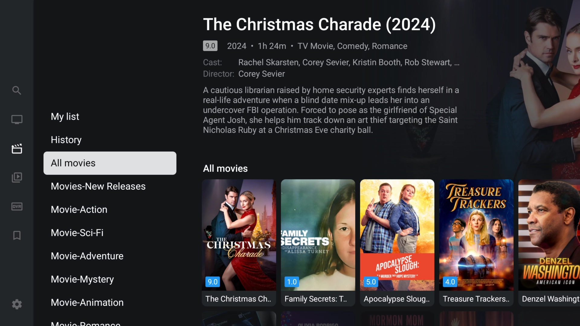 Movies library view in TiviMate